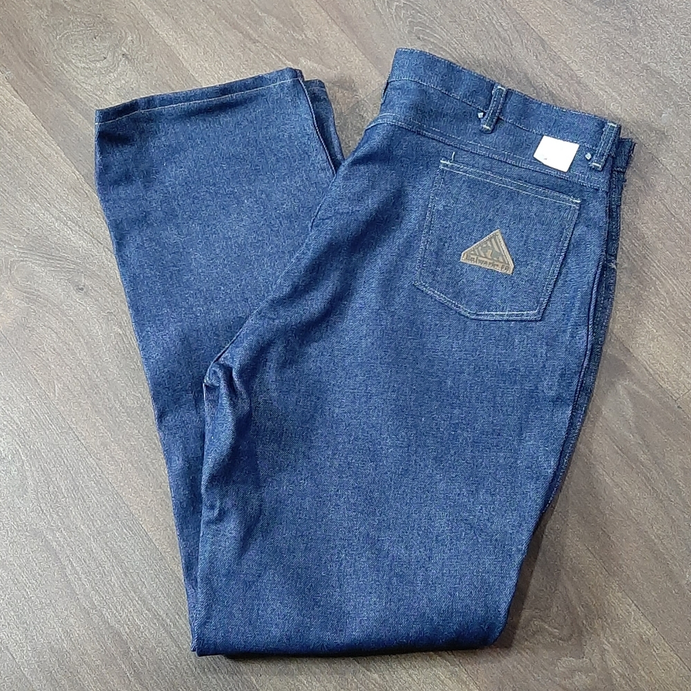Bulwark Dark Blue Men's Jeans Regular Fire Resistant Workwear Casual Size 42-37U